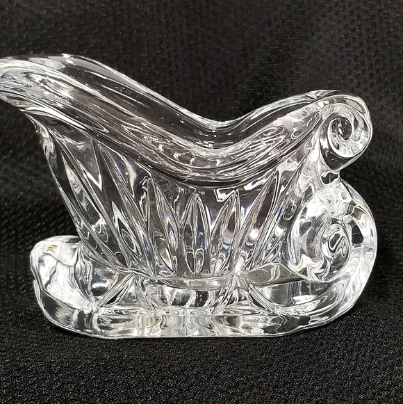 2 Clear Crystal Santa Sleighs - Holiday - Tealight/Votive Candle Holders - Picture 8 of 11